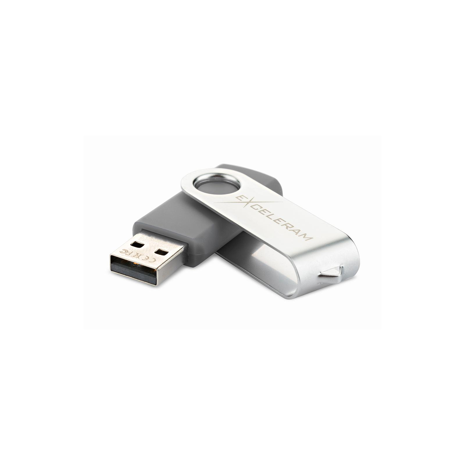 USB флеш накопитель eXceleram 16GB P1 Series Silver/Black USB 2.0 (EXP1U2SIB16) изображение 2