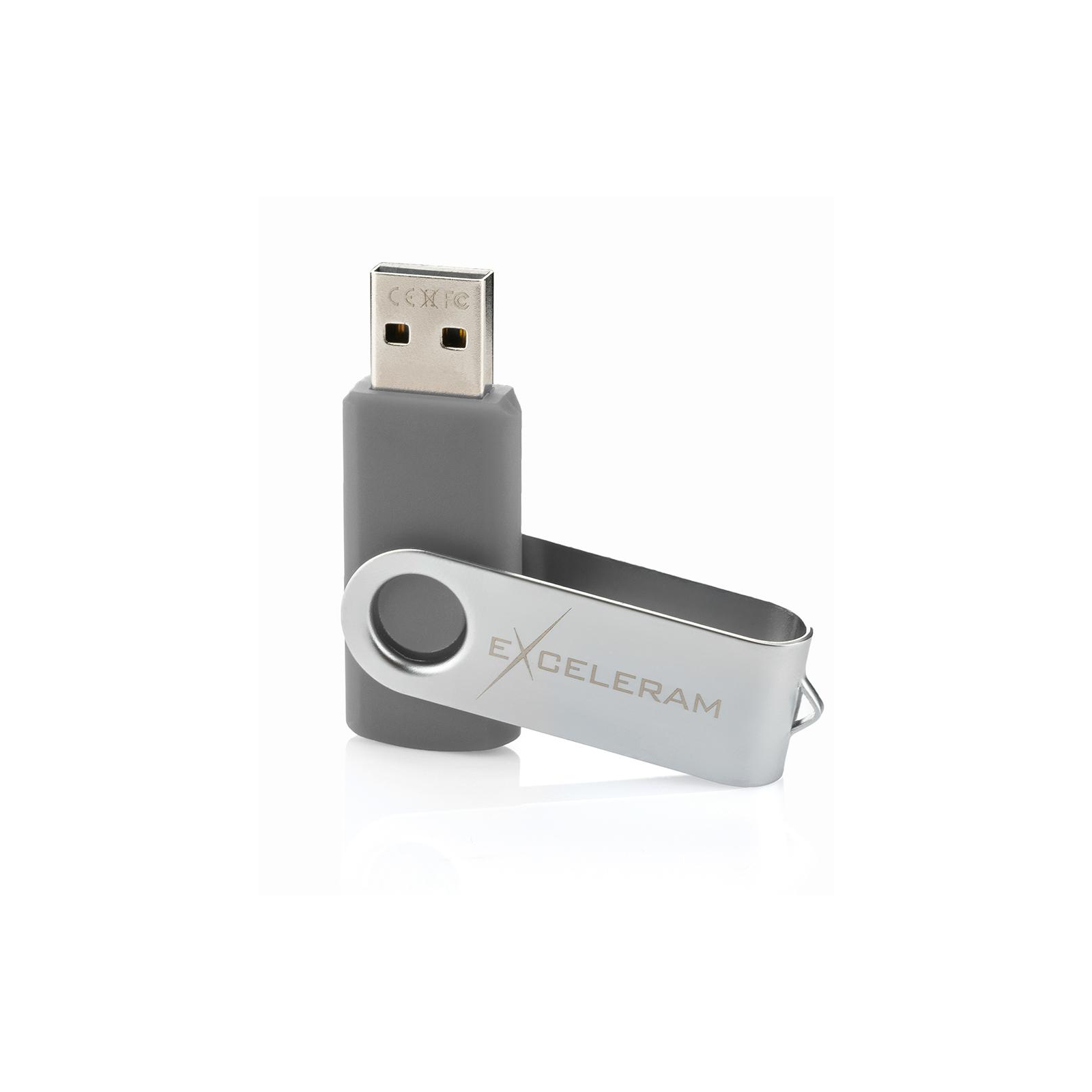 USB флеш накопитель eXceleram 16GB P1 Series Silver/Black USB 2.0 (EXP1U2SIB16) изображение 3
