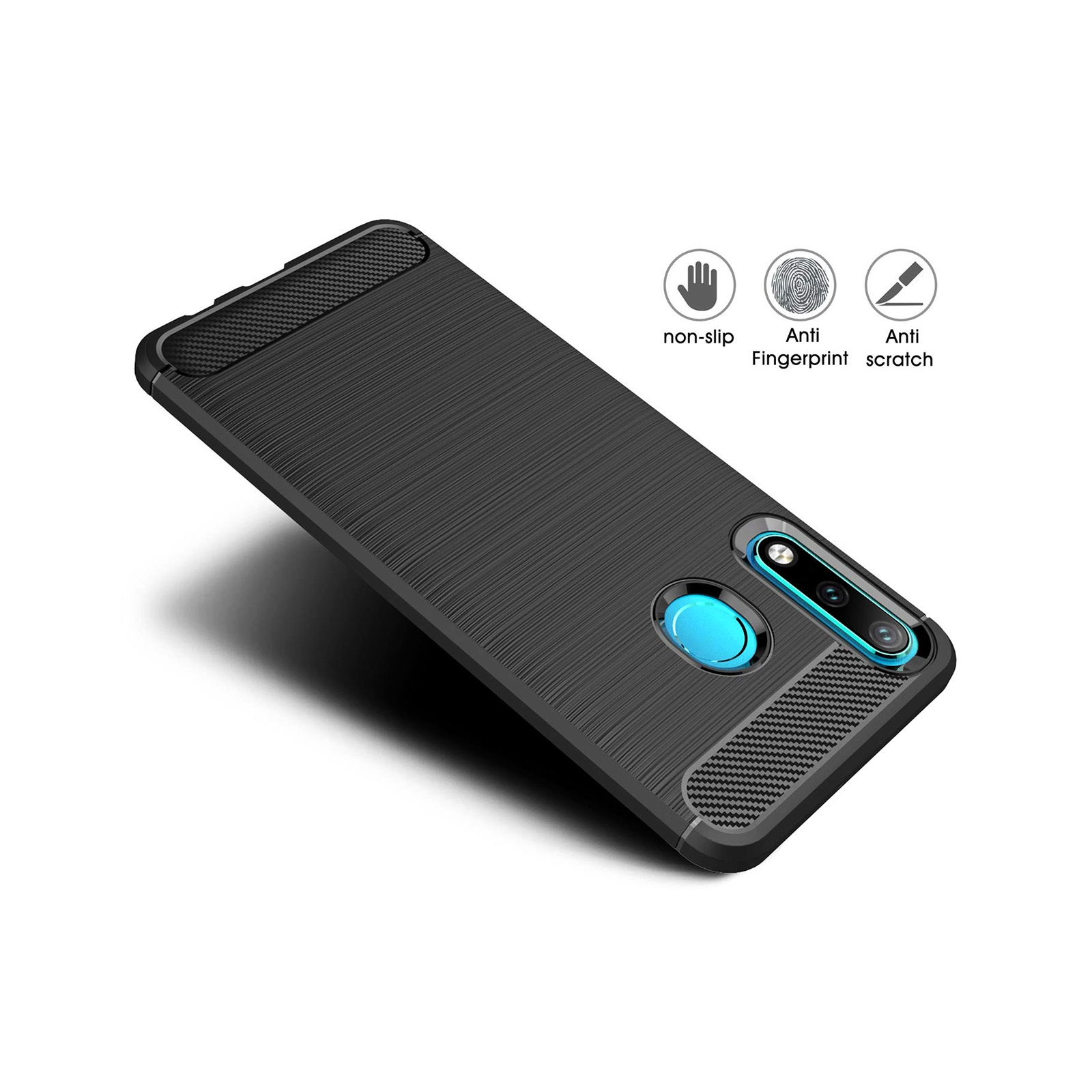 Чехол для мобильного телефона Laudtec для Huawei P30 Lite Carbon Fiber (Black) (LT-P30LB) изображение 3