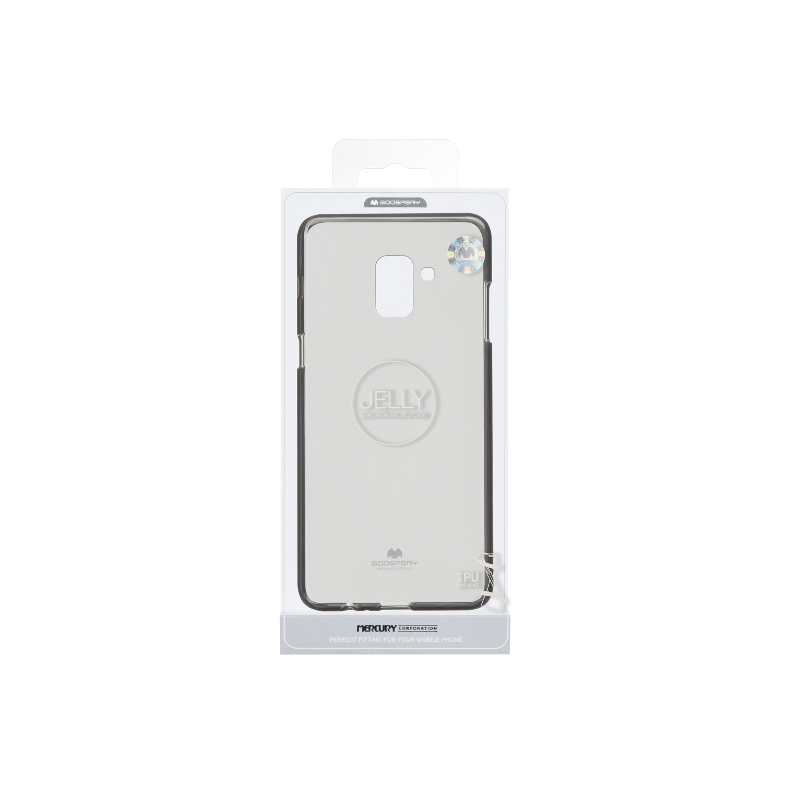 Чохол до мобільного телефона Goospery Transparent Jelly Samsung Galaxy A8 Plus A730 Black (8809621284477) зображення 3