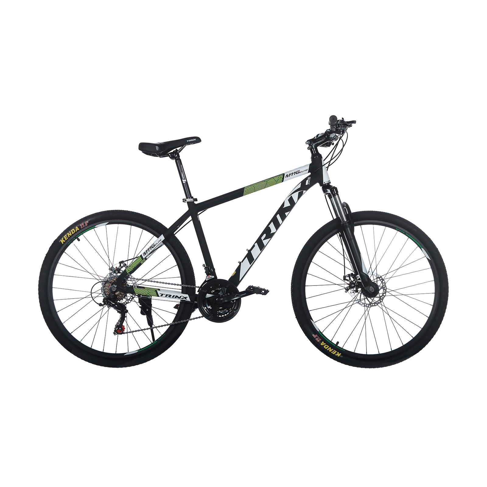 Велосипед Trinx Majestic M116Elite 2019 27.5" 18" Matt-Black-White-Green (M116Elite.18MBWG)