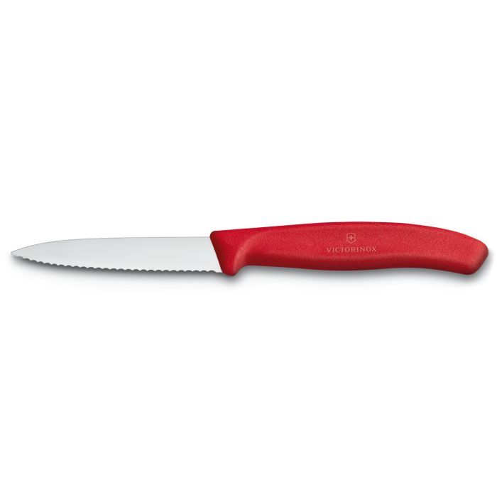 Кухонный нож Victorinox SwissClassic для нарезки 8 см, волнистое лезвие, красный (6.7631)