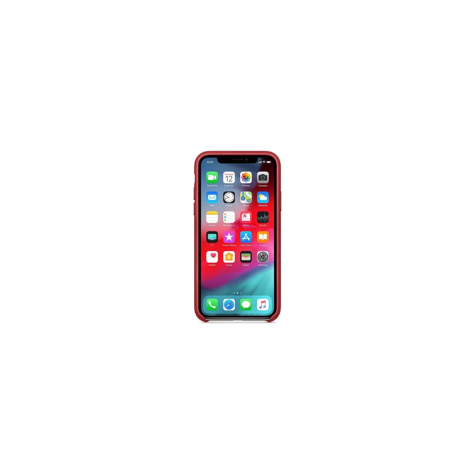 Чохол до мобільного телефона Apple iPhone XS Leather Case - (PRODUCT)RED, Model (MRWK2ZM/A) зображення 3