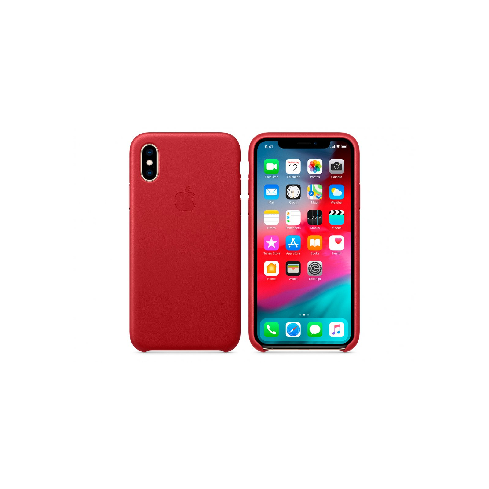 Чехол для мобильного телефона Apple iPhone XS Leather Case - (PRODUCT)RED, Model (MRWK2ZM/A)