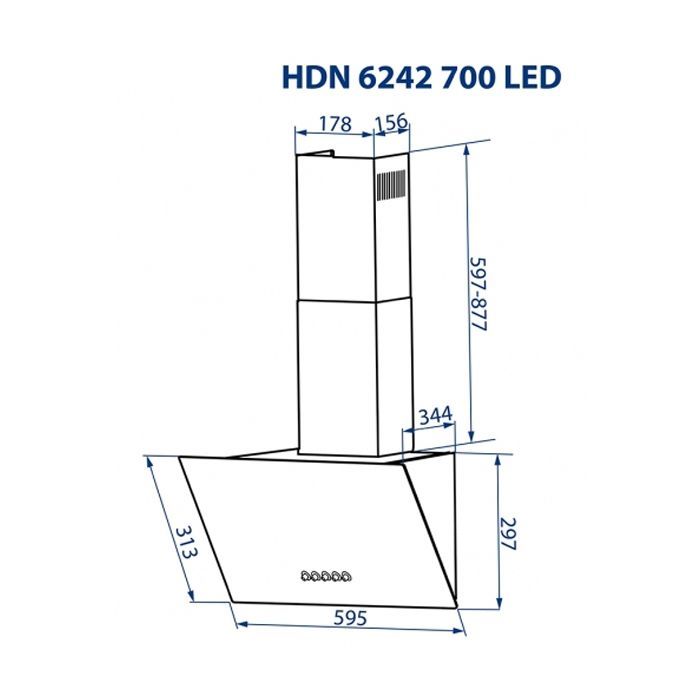 Витяжка кухонна Minola HDN 6242 IV 700 LED зображення 12