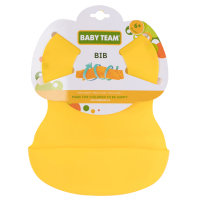 Нагрудничек Baby Team резиновый (6500_желтый) изображение 2