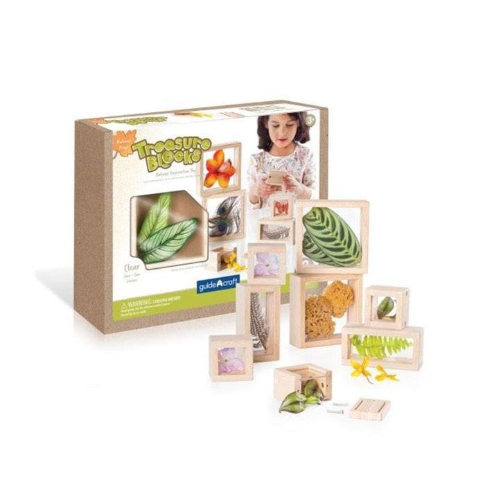 Игровой набор Guidecraft Набор блоков Natural Play Сокровища в ящиках прозрачный (G3084)