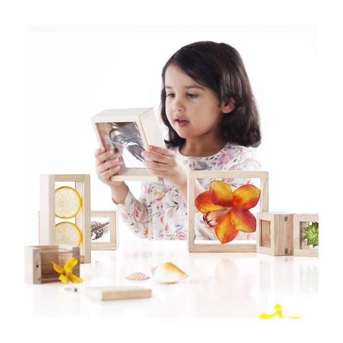 Игровой набор Guidecraft Набор блоков Natural Play Сокровища в ящиках прозрачный (G3084) изображение 9