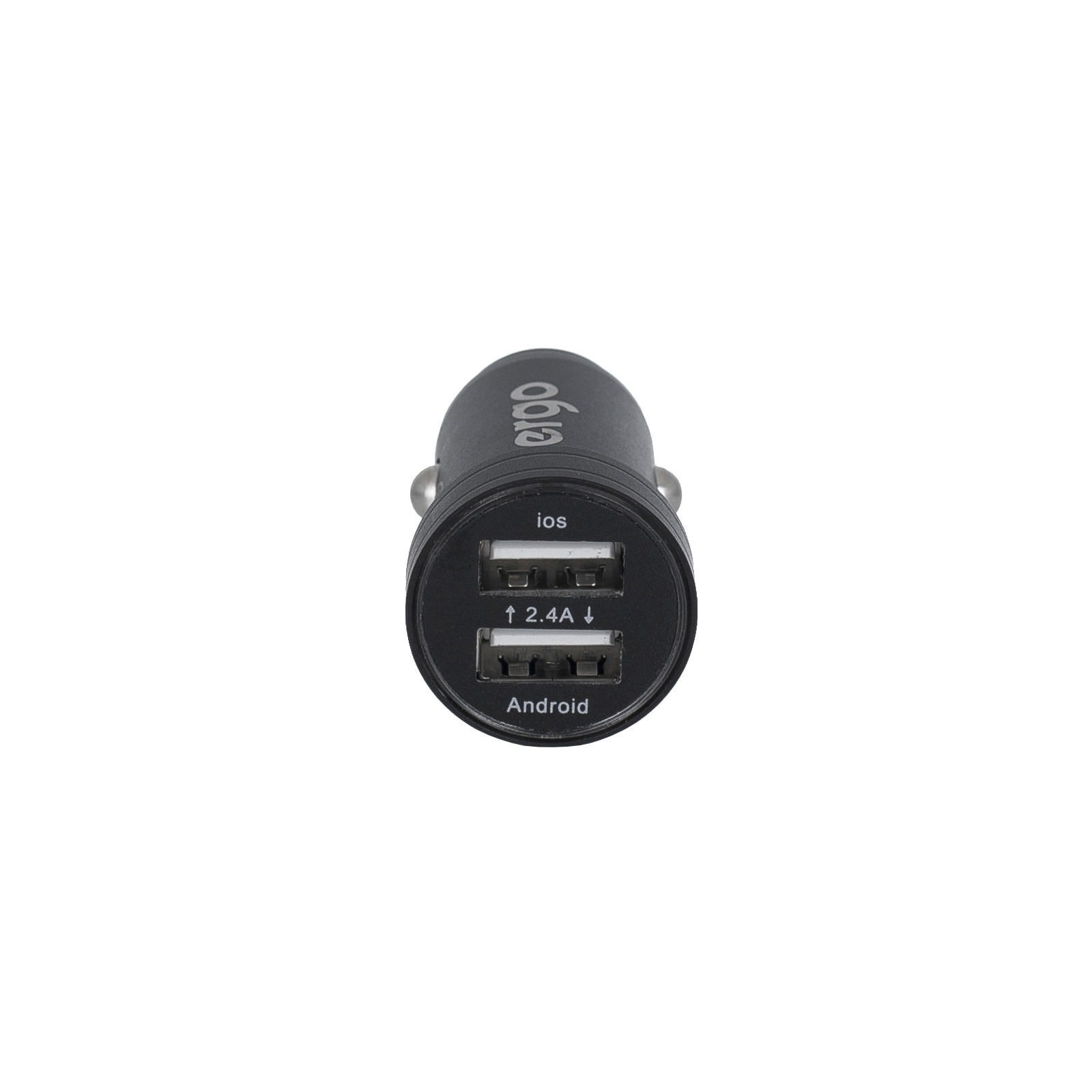 Зарядное устройство Ergo ECC-224 Mini 2.4A 2xUSB Car Charger (Black) (EСC-224 Mini (B)) изображение 2