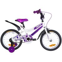 Детский велосипед Formula 16" RACE рама-9" St 2020 бело-фиолетовый (OPS-FRK-16-109)