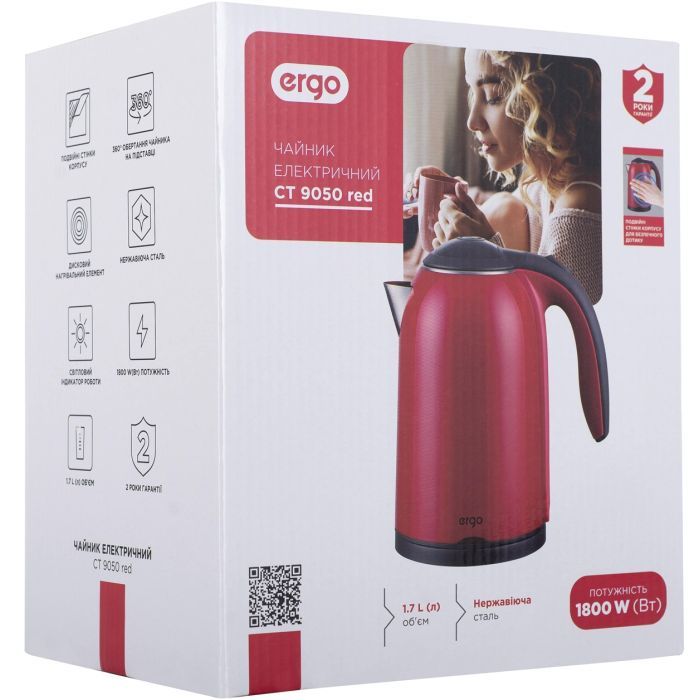 Електрочайник Ergo CT 9050 red (CT9050) зображення 6