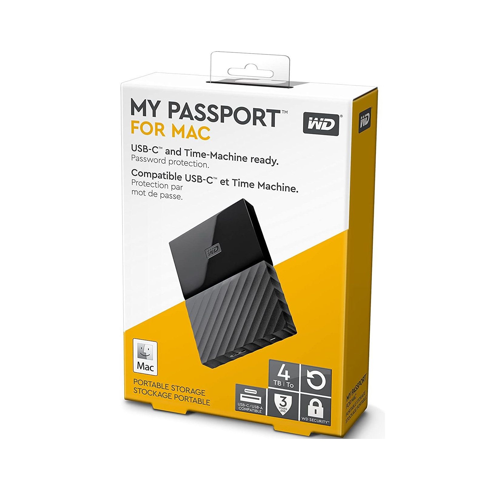 WD My Passport for Mac ブラック4tb Жесткий диск Western Digital My Passport 4TB WDBPKJ0040BBK
