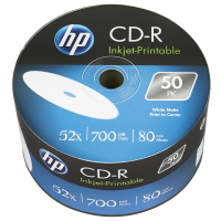 Фото - Оптичний диск HP Диск CD  CD-R 700MB 52X IJ PRINT 50шт  69301/CRE000 (69301/CRE00070WIP-3)