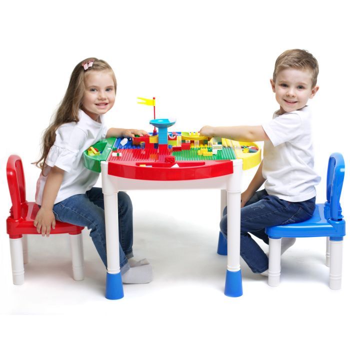 Дитячий стіл Microlab Toys Конструктор Ігровий Центр + 2 стільці (GT-14) зображення 6