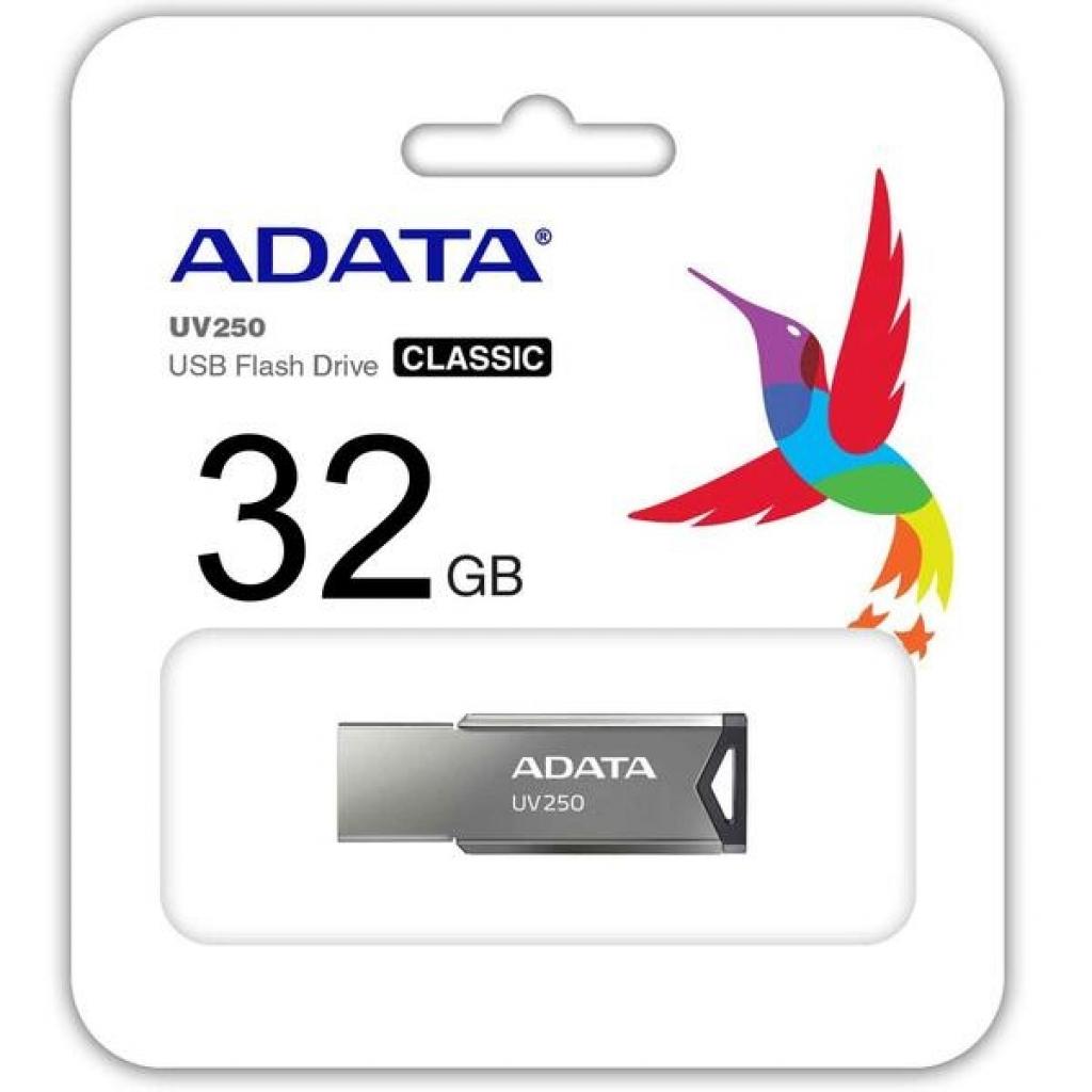 USB флеш накопитель ADATA 32GB UV250 Metal Black USB 2.0 (AUV250-32G-RBK) изображение 4