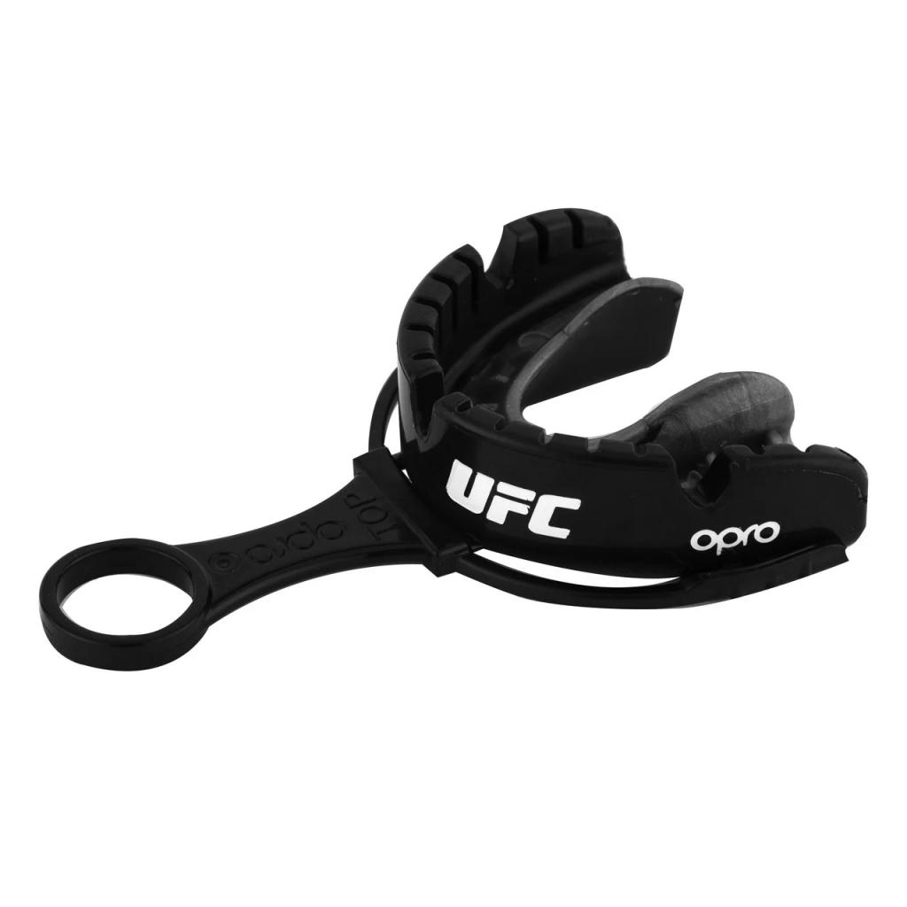 Капа Opro Gold Braces UFC Hologram Black Metal/Silver (UFC_Gold-Braces_Black) изображение 3