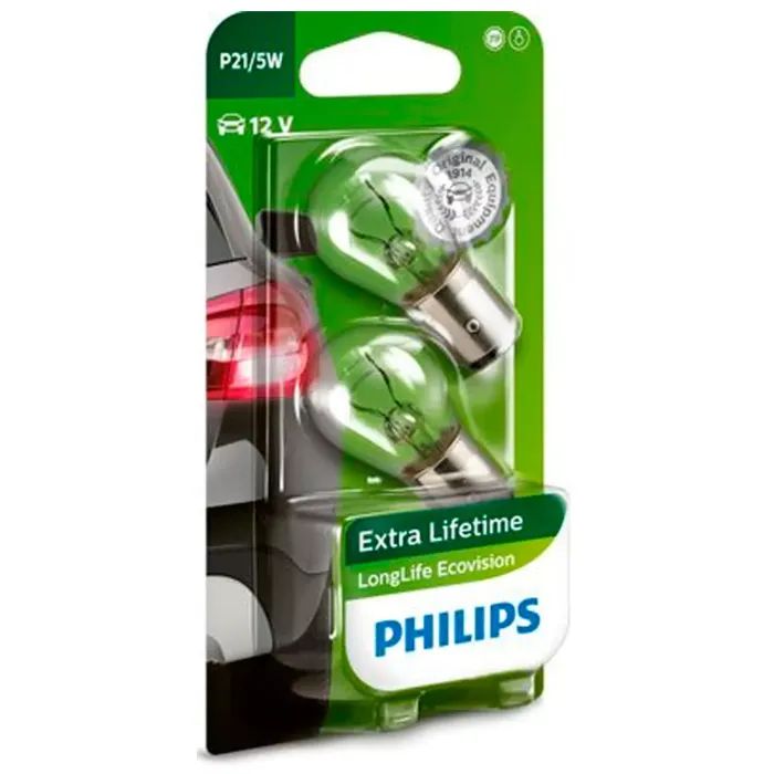 Автолампа Philips 21/5W (12499 LLECO B2) изображение 2