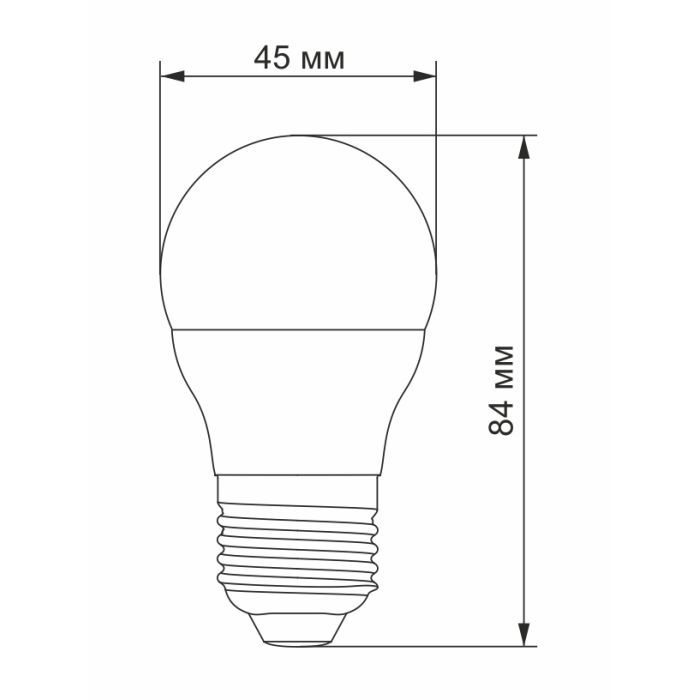 Лампочка Videx G45e 7W E27 4100K 220V (VL-G45e-07274) изображение 3