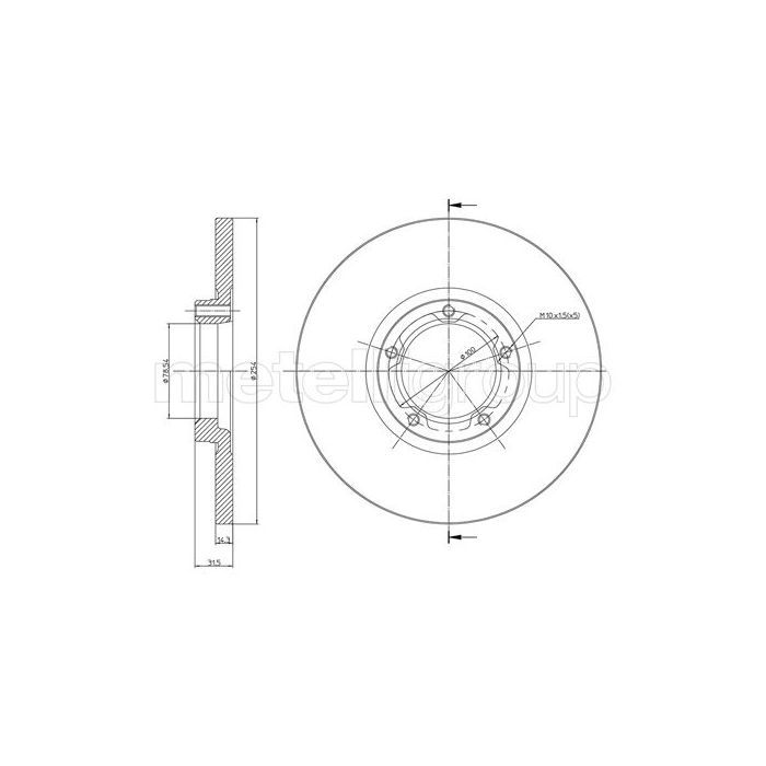Гальмівний диск METELLI 23-0163