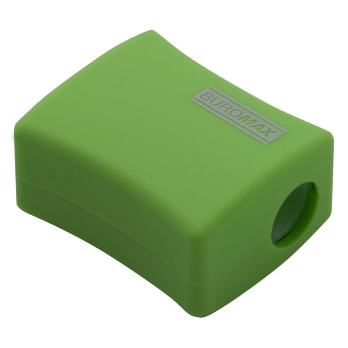 Точилка Buromax ALFA, RUBBER TOUCH с контейнером 2 отверстия (BM.4778-1) изображение 4