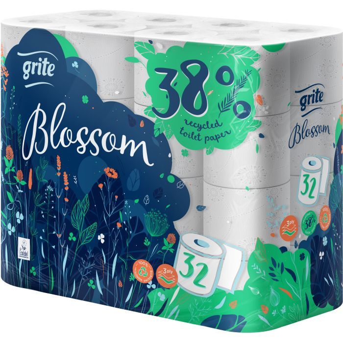 Туалетний папір Grite Blossom 3 шари 32 рулони (4770023346787/4770023348798) > ціни в Києві та Україні Туалетний папір Grite Blossom 3 шари 32 рулони (4770023346787/4770023348798)