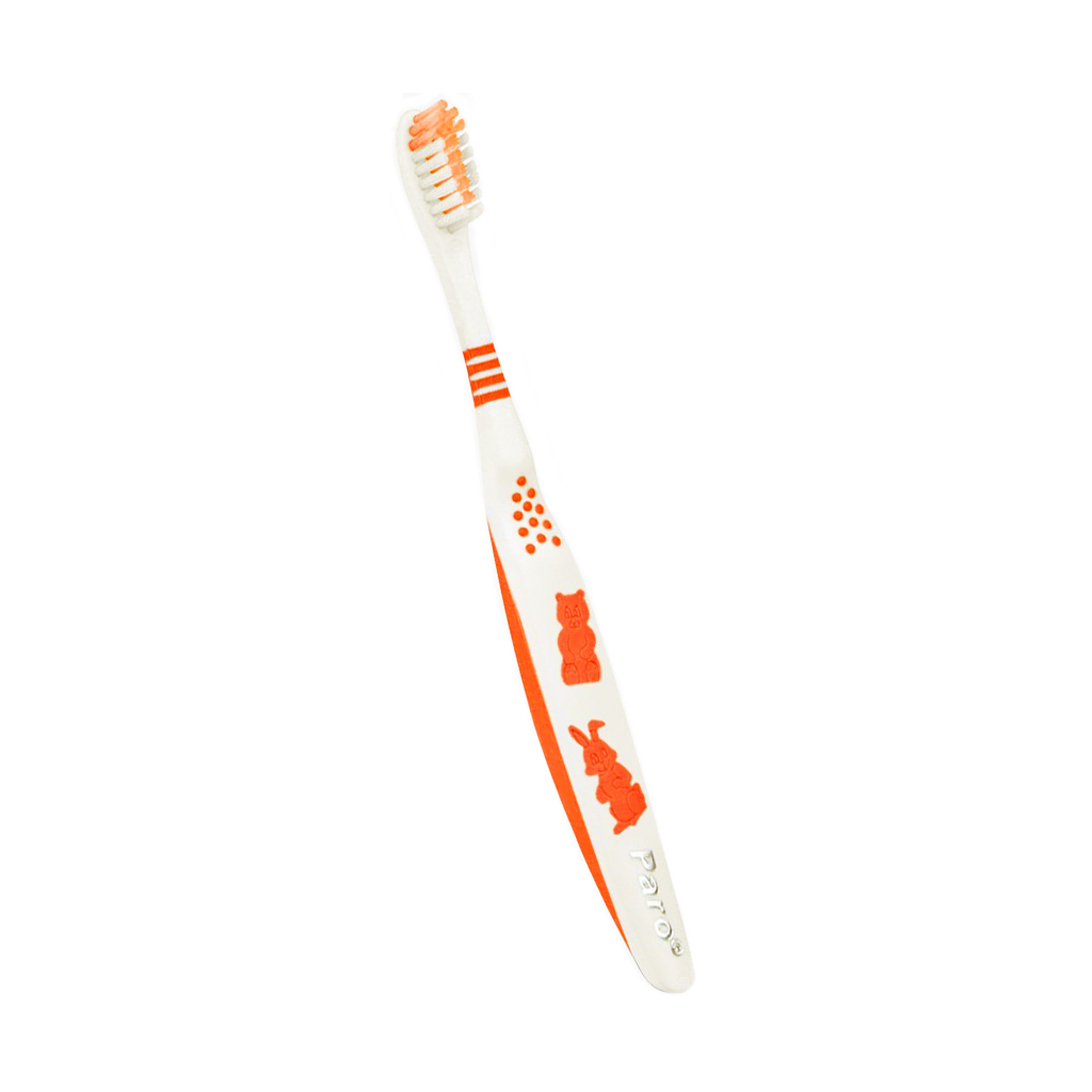 Детская зубная щетка Paro Swiss junior мягкая Оранжевая (7610458007426-orange)
