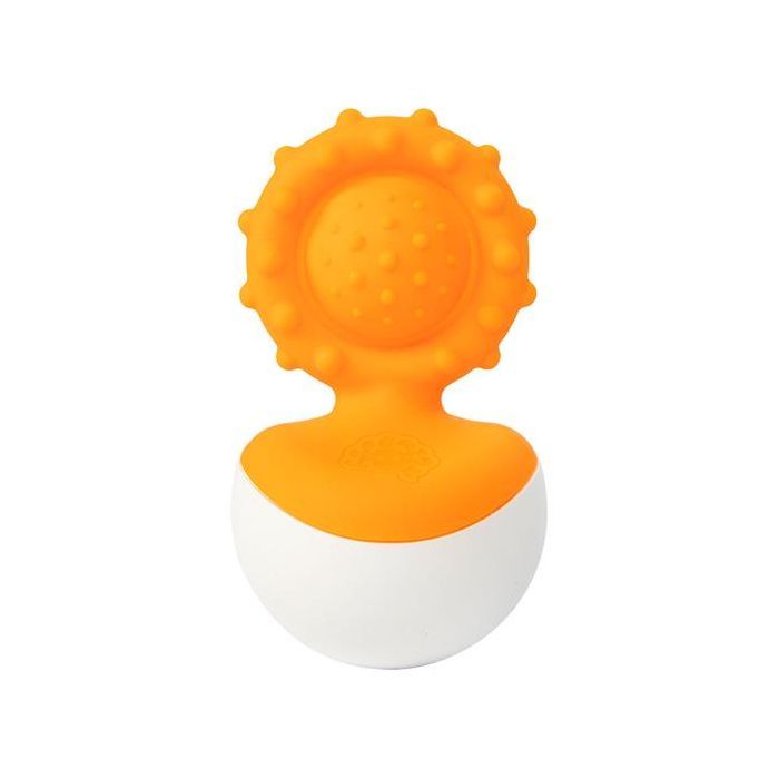 Погремушка Fat Brain Toys прорезыватель-неваляшка dimpl wobl оранжевый (F2172ML)