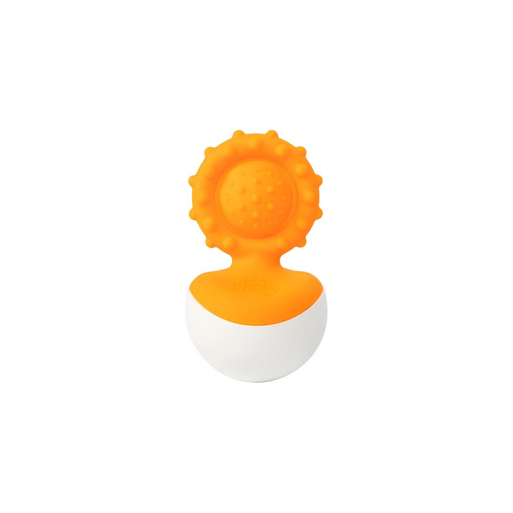 Погремушка Fat Brain Toys прорезыватель-неваляшка dimpl wobl оранжевый (F2172ML)