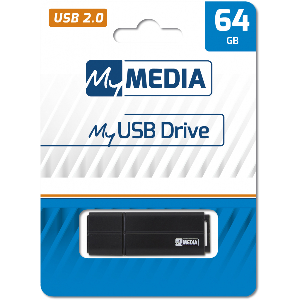 USB флеш накопичувач Verbatim 64GB MyMedia Black USB 2.0 (69263) зображення 4