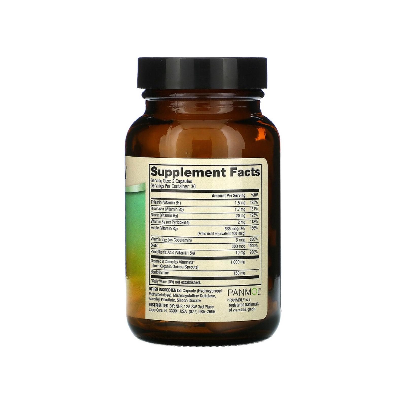 Витамин Dr. Mercola Комплекс Витаминов B с Бенфотиамином, Vitamin B Complex with (MCL-01834) изображение 2