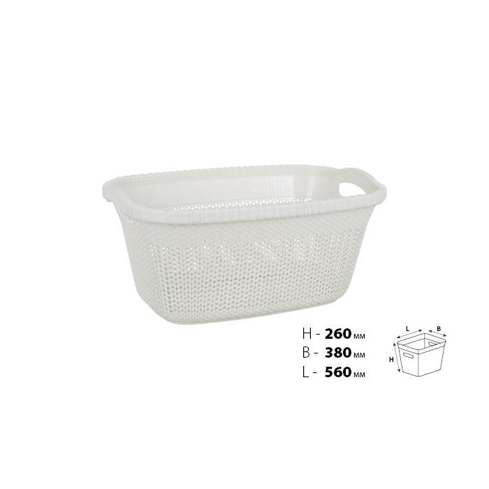 Корзина для белья Violet House 1013 Виолетта White 40 л (1013 Виолетта W 40 л) изображение 2