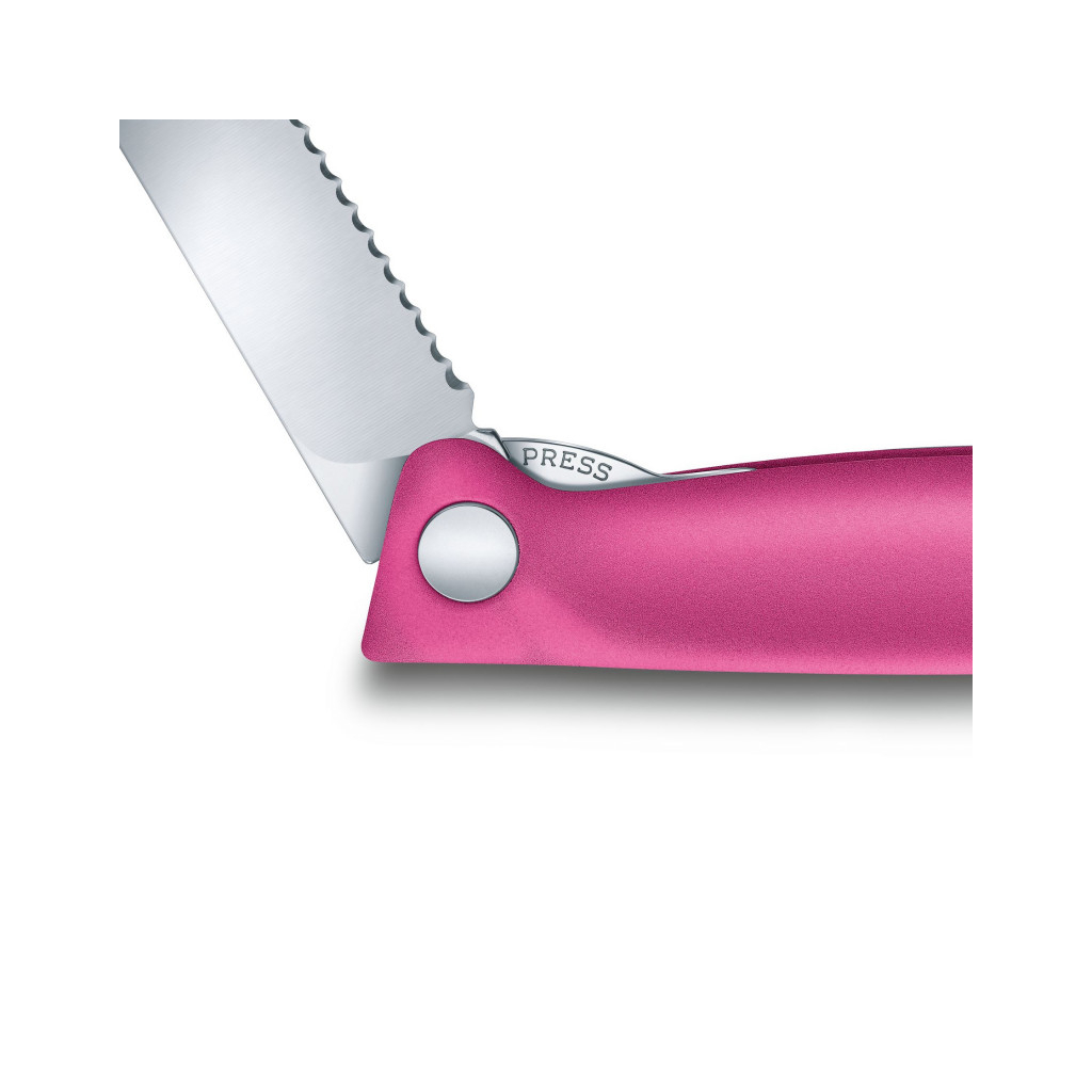 Кухонный нож Victorinox SwissClassic Foldable Paring 11 см Serrated Red (6.7831.FB) изображение 3