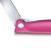 Кухонный нож Victorinox SwissClassic Foldable Paring 11 см Serrated Pink (6.7836.F5B) изображение 3