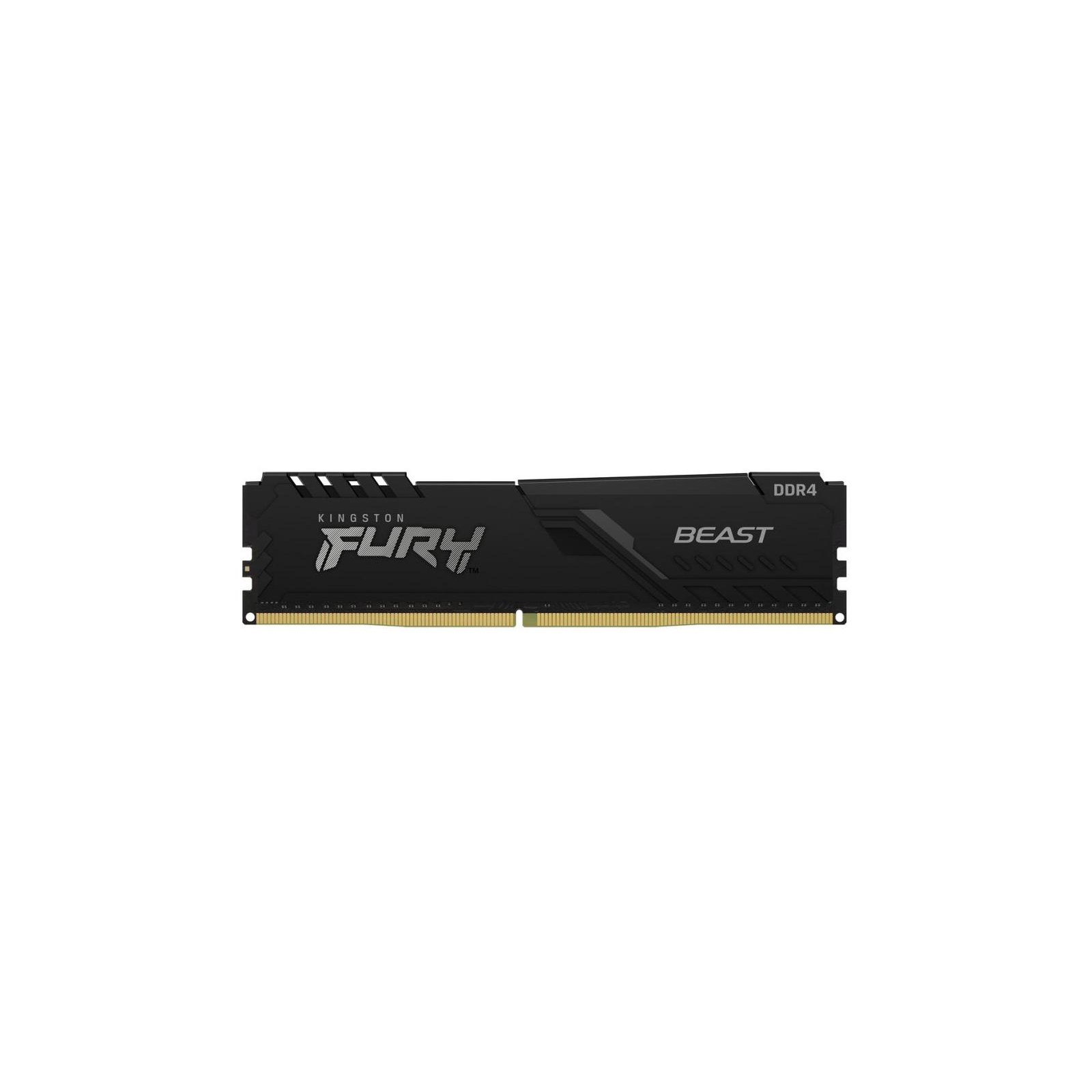 Модуль пам'яті для комп'ютера DDR4 4GB 3200 MHz Fury Beast Black Kingston Fury (ex.HyperX) (KF432C16BB/4)