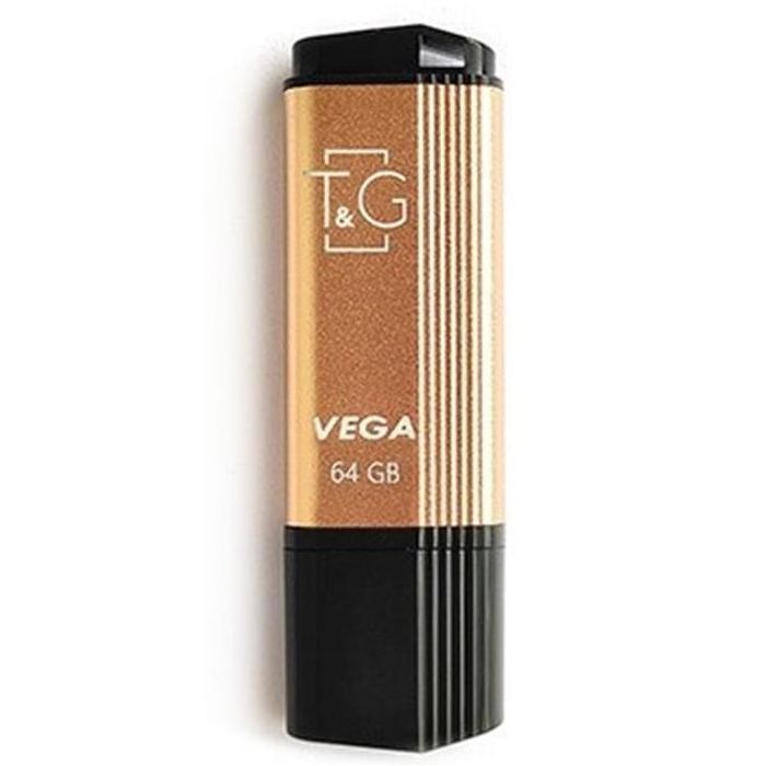 USB флеш накопитель T&G 64GB 121 Vega Series Gold USB 2.0 (TG121-64GBGD)