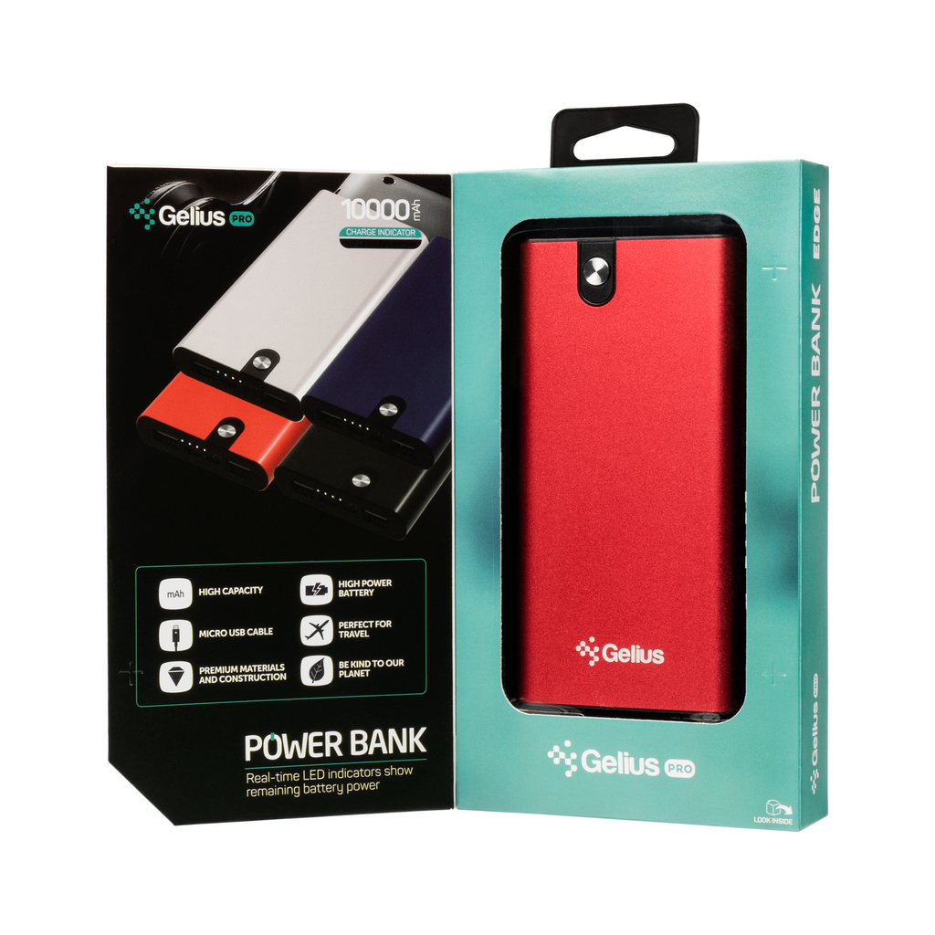 Батарея універсальна Gelius Pro Edge GP-PB10-013 10000mAh Red (00000078418) зображення 8