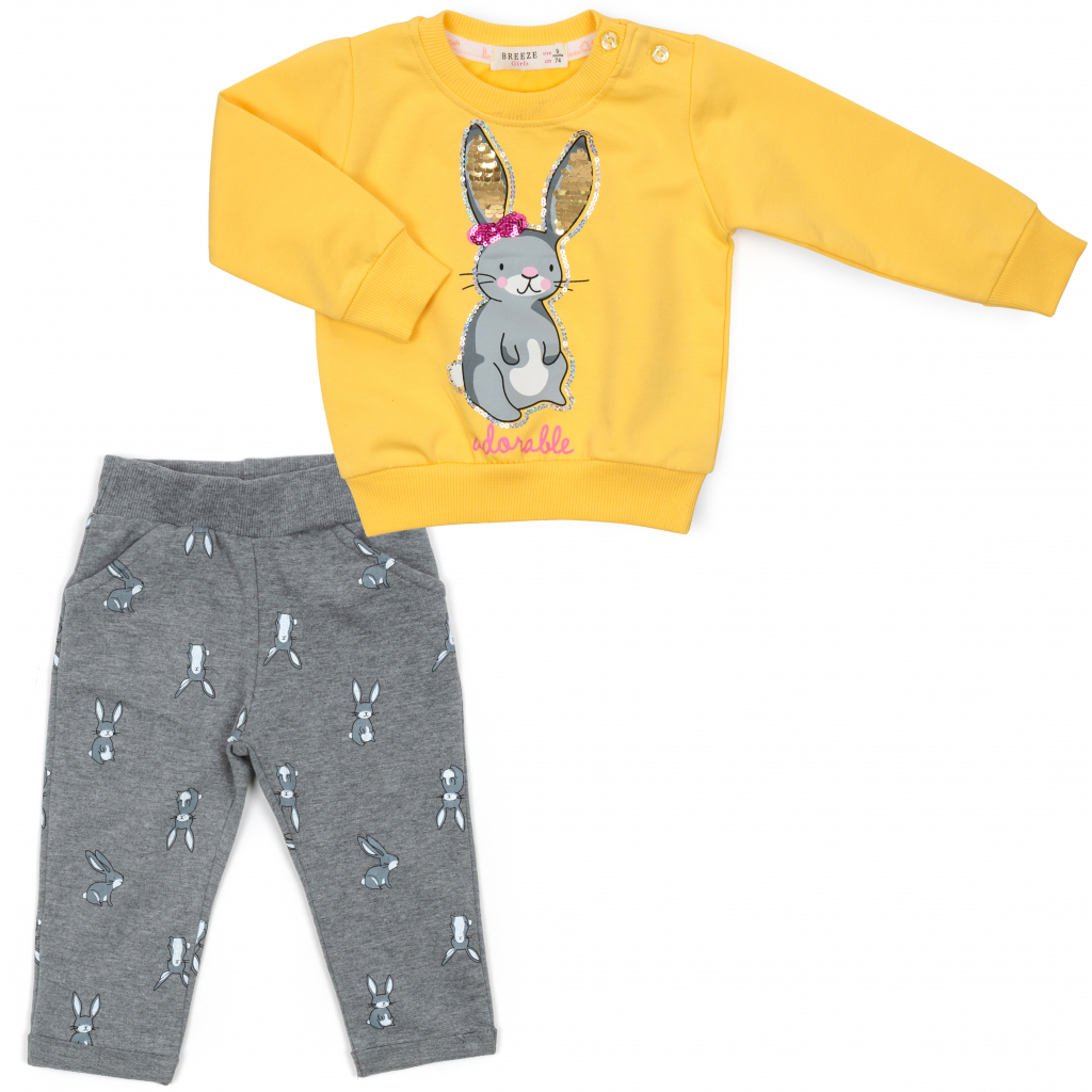Набор детской одежды Breeze с зайчиком (16672-80G-yellow)