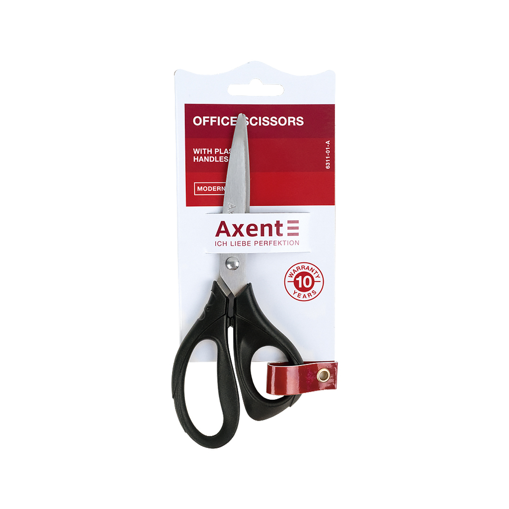 Ножиці Axent Modern, 18 см, чорні (6311-01-A) зображення 2