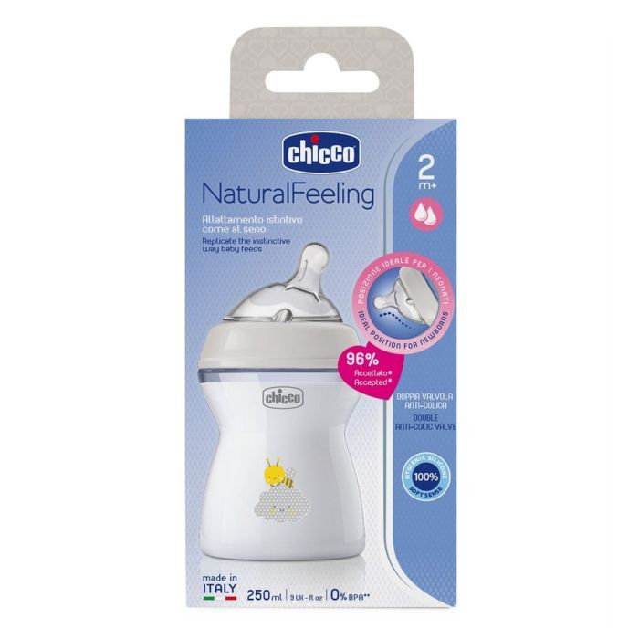 Пляшечка для годування Chicco Natural Feeling силікон середній потік 250мл рожева (81323.10) зображення 8