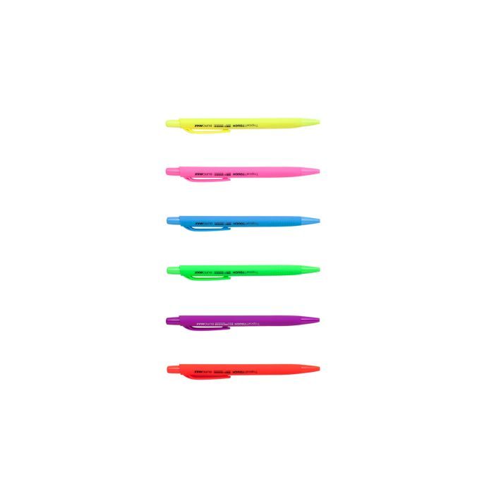 Ручка масляная Buromax автоматическая TROPICAL TOUCH, RUBBER TOUCH, 0,7 мм, синяя (BM.8272) изображение 2