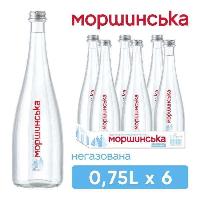 Мінеральна вода Моршинська Преміум 0.75 н/газ скл. з декором (4820017001304)