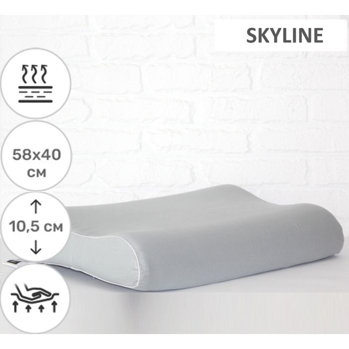 Подушка MirSon ортопедическая №6030 Delicate satin Skyline Aero 58х40х10.5 (2200003261509) изображение 2