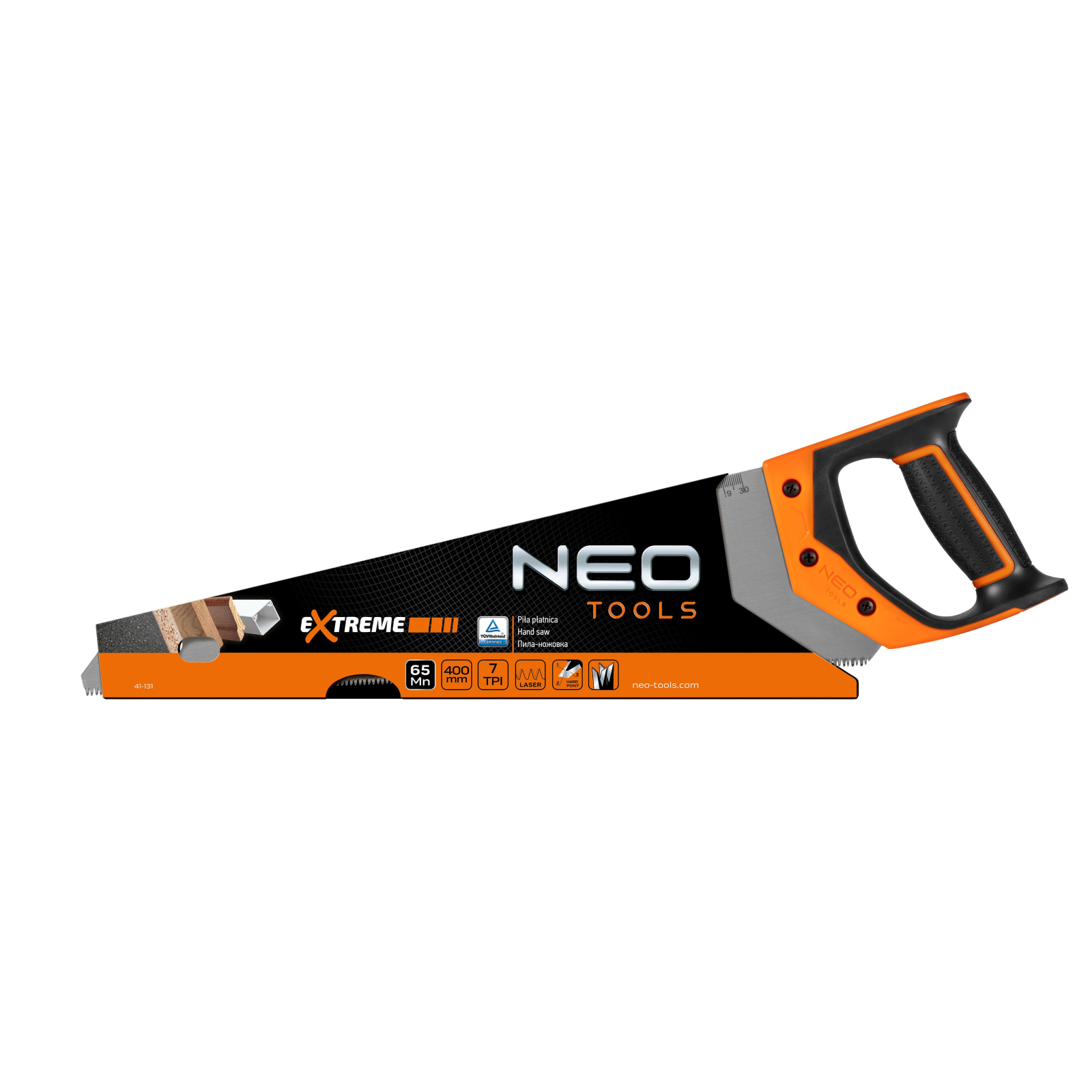 Ножовка Neo Tools по дереву, Extreme, 450 мм, 7TPI (41-136) изображение 4