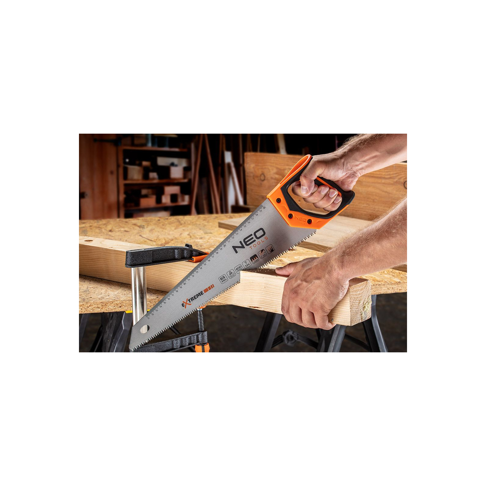 Ножовка Neo Tools по дереву, Extreme, 450 мм, 7TPI (41-136) изображение 5