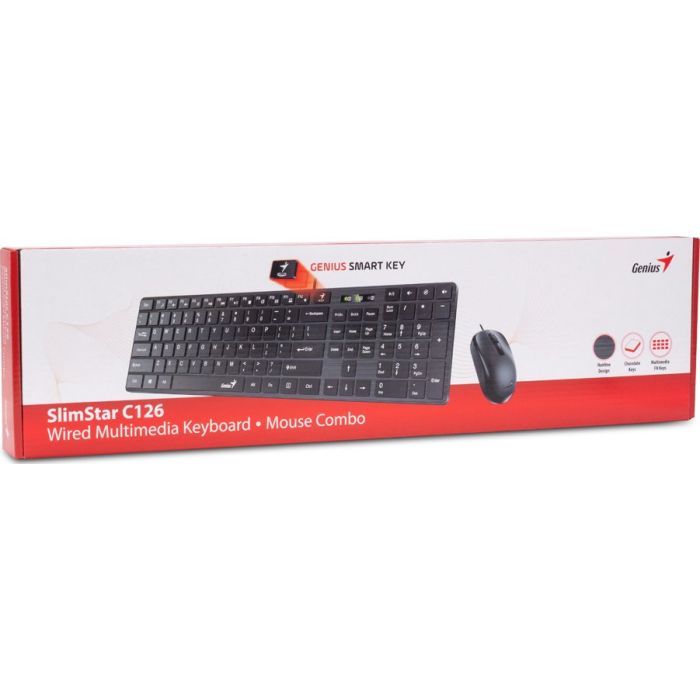 Комплект Genius C-126 SlimStar USB Black Ukr (31330007407) изображение 2