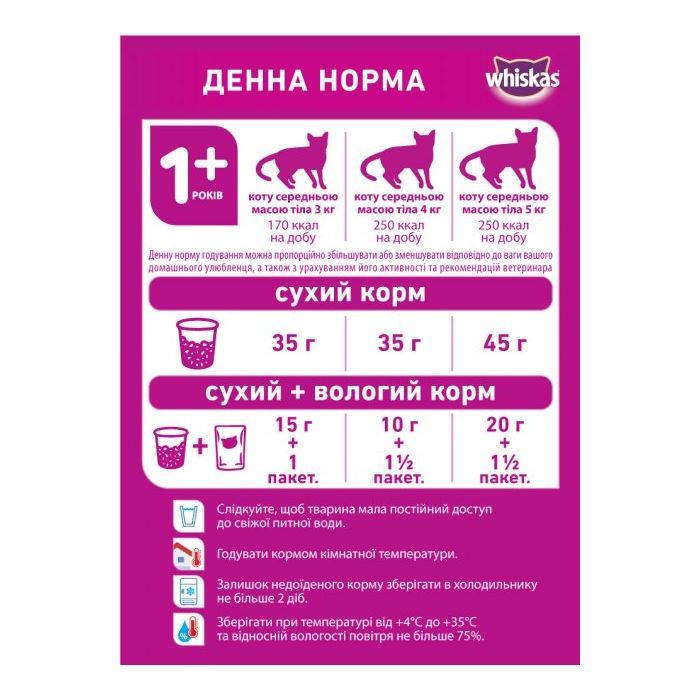 Сухой корм для кошек Whiskas для стерилизованных с курицей 14 кг (5900951259418) изображение 5