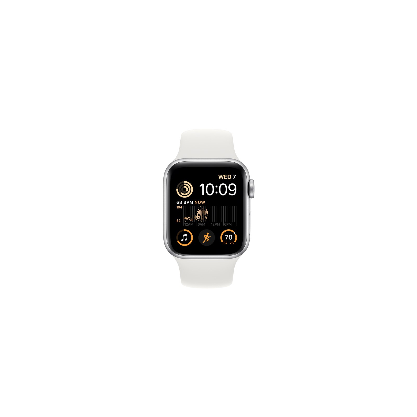 Смарт-годинник Apple Watch SE 2022 GPS 40mm Silver Aluminium Case with White Sport Band - Regular (MNJV3UL/A) зображення 4