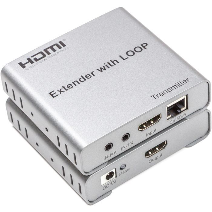 Адаптер HDMI 4K/30hz, up to 100m via CAT5E/6, loop-out (HDES12-LOOP) PowerPlant (CA912964) изображение 4