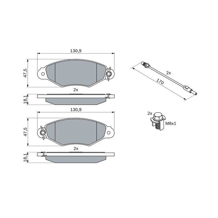 Гальмівні колодки Bosch 0 986 424 455