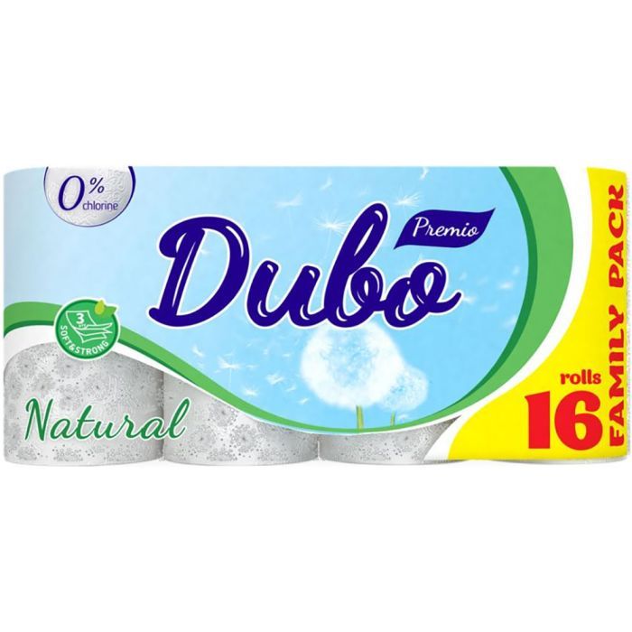 Туалетная бумага Диво Premio Natural 3 слоя 16 рулонов (4820003833902)